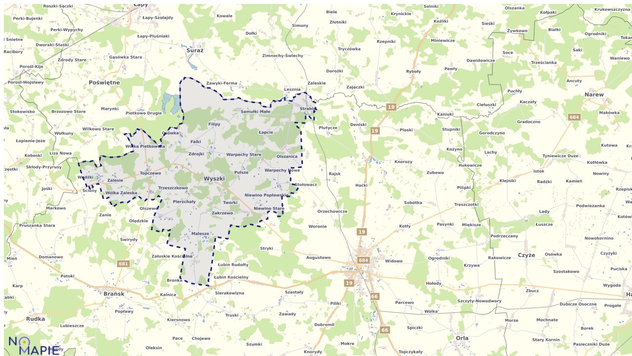 Mapa Geoportal Wyszki
